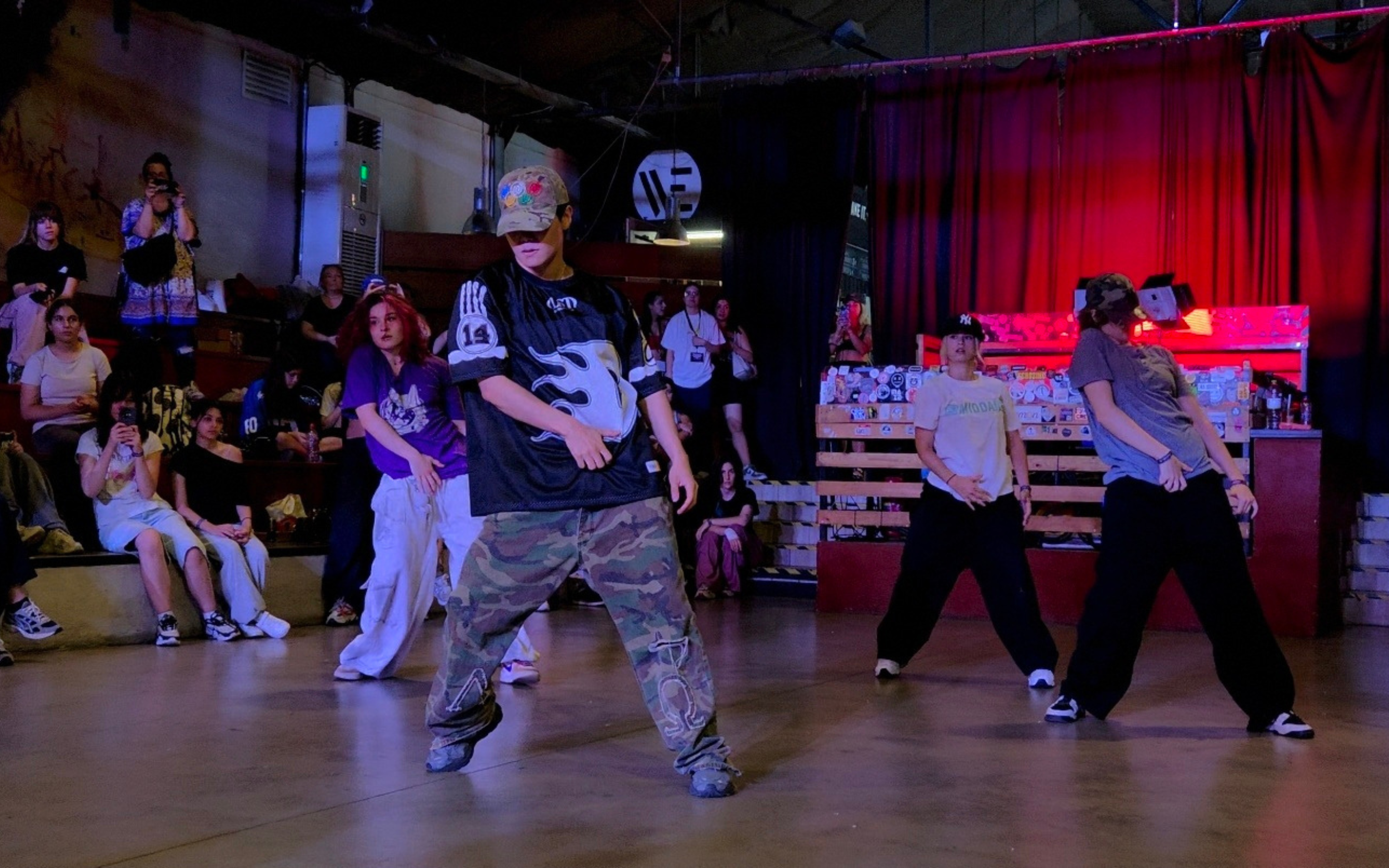 Jrick Baek performs “Back It Up” by EXO with Greek dancers during his workshop